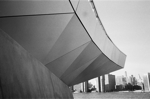 Underside of a terrace with various interesting triangular
        indentations